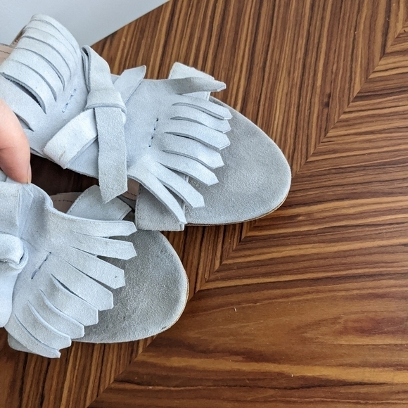 Alberto Zago suede Open Toe Casual tassel Slide grey size 39 9US s2 - Picture 6 of 12